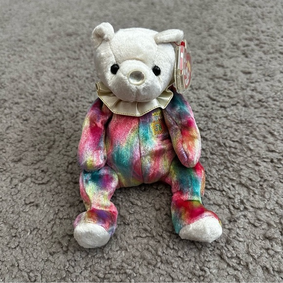 Vintage Ty 2001 The Birthday Beanies Collection June Plush Bear Beanie Baby - Picture 1 of 9